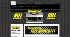 Desktop Screenshot of hillheatingandair.biz